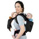 Portador de bebê TwinGo Original preto, azul e laranja Portador de bebê TwinGo Original preto, azul e laranja