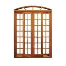 Portal Correr Quadriculado 4 Folhas Itauba em Arco com Fechadura 1,40 X 2,30 Rodam