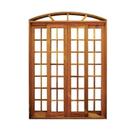 Portal Correr Quadriculado 4 Folhas Itauba em Arco com Fechadura 1,60 X 2,30 Rodam