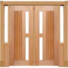 Portal Duplo Pivotante Barcelona p/Vidro Mod. 160 em Madeira Maciça Cedro Arana Casmavi