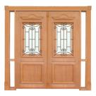 Portal Duplo Realeza c/Grade Mod. 010 em Madeira Maciça Cedro Arana Casmavi