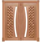 Portal Pivotante Madeira Maciça Cedro Arana Couro Para Vidro Em Arco 370 Casmavi - 2.15 (A) X 1.52 (L)