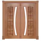 Portal Pivotante Madeira Maciça Cedro Arana Ripada Para Vidro Em Arco 305 Casmavi - 2.15 (A) X 1.72 (L) Portal Pivotante Madeira Maciça Cedro Arana Ripada Para Vidro Em Arco 305 Casmavi - 2.15 (A) X 1.72 (L)