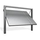 Portão Contrapeso de Aço Galvanizado com Chapa Frisada 220x240 Req: 8,7