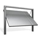 Portão Contrapeso de Aço Galvanizado com Chapa Frisada 220x285cm Mecal