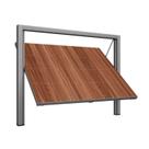 Portão Contrapeso de Aço Galvanizado com Painel em Madeira sem Porta Auxiliar 220x240 Req: 8,7