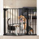 Portão de bebê COMOMY Auto Close com porta para gatos 75-103 cm