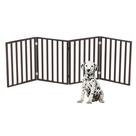 Portão de Madeira Dobrável para Pets PETMAKER - 4 Painéis (72x60cm) - Marrom Portão de Madeira Dobrável para Pets PETMAKER - 4 Painéis (72x60cm) - Marrom