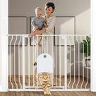 Portão de Segurança para Bebê COMOMY - 30cm x 123cm - com Porta para Gatos - Branco