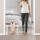 Portão de Segurança para Cães Malier (26-41cm) - Extra Largo e Totalmente Metálico com Porta
