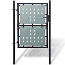 Portão de vedação de porta única preto vidaXL Barreira de segurança de aço pesado com fechadura e 3 chaves, reforço galvanizado, fácil instalação em jardim, pátio e terraço Portão de vedação de porta única preto vidaXL Barreira de segurança de aço pesado com fechadura e 3 chaves, reforço galvanizado, fácil instalação em jardim, pátio e terraço
