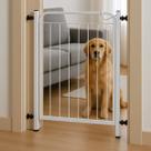 Portão Grade Pet Crianças Reforçada 68 A 80 Cm Regulável Branco