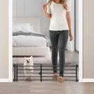 Portão interno de metal Malier para cães com porta 26-41" de largura 25 cm de altura