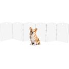 Portão para animais de estimação Feoyoho, acrílico, 24" de altura, 6 painéis, transparente para interior