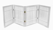 Portão para cães de estimação Urnporium Acacia Wood dobrável com 61 cm de altura