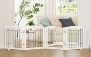 Portão para Cães PAWLAND Independente - 80cm - com Porta de Passagem - Branco Portão para Cães PAWLAND Independente - 80cm - com Porta de Passagem - Branco