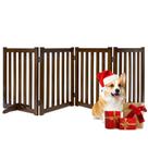 Portão para Pets Axeman - Madeira Maciça Nogueira - 24cm de Altura