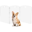 Portão para Pets Feoyoho em Acrílico, 3 Painéis, 61 cm de Altura, Dobrável Portão para Pets Feoyoho em Acrílico, 3 Painéis, 61 cm de Altura, Dobrável