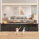 Portão Retrátil para Bebês MYPIN - Extra Largo (5m) e 86cm de Altura - Preto