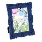 Portarretratos Laura Ashley 13x18 cm Resina Ornamentada Azul Marino