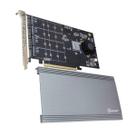 Portas NVMe Syba Quad M.2 do controlador Riser para PCIe 3.0 x16
