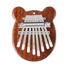 Portátil de madeira maciça URSO, 8 teclas mini kalimba requintado dedo polegar piano musical