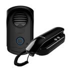 Porteiro eletrônico slim preto agl