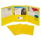 Portfolio C-Line, 3 bolsos, dobrável em três partes, pesado, amarelo poliéster
