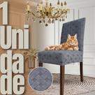 Portuguesa - Capa de Cadeira Linha Gold Anti Gato - Cinza