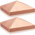 Post Cap Blulu, pirâmide de cobre sólido, 15x15cm para poste de 14x14cm Post Cap Blulu, pirâmide de cobre sólido, 15x15cm para poste de 14x14cm