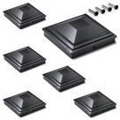 Post Caps SideInlar 5x5, preto, pacote com 6 unidades, ABS impermeável