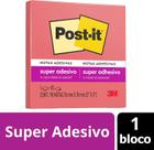 Post-it, 3M, Bloco de Notas Super Adesivas, Goiaba, 76 mm x 76 mm - 90 folhas