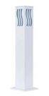 Poste AL. Quadrado 50cm 3 aletas 14500 branco Germany
