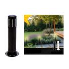 Poste Arandela Tube Light Aleta Tampa Transp 39cm Preto