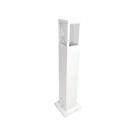 Poste Balizador 50cm 4 Focos Jardim B504f Branco 127/220V