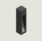 Poste Balizador Côncave em Alumínio Preto Externo 1GU10 30cm Incolustre Poste Balizador Côncave em Alumínio Preto Externo 1GU10 30cm Incolustre