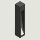 Poste Balizador Côncave em Alumínio Preto Externo 1GU10 40cm Incolustre Poste Balizador Côncave em Alumínio Preto Externo 1GU10 40cm Incolustre