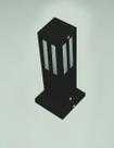 Poste Balizador de Jardim Vidro Friso 50cm em Alumínio Preto Poste Balizador de Jardim Vidro Friso 50cm em Alumínio Preto