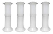 Poste Balizador Luminária Casa Jardim 35cm Branco Kit 4
