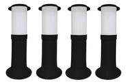 Poste Balizador Luminária Casa Sítio Jardim 35cm Preto Kit 4