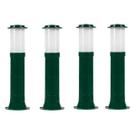 Poste Balizador Luminária Casa Sítio Jardim 35cm Verde Kit 4