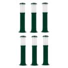 Poste Balizador Luminária Casa Sítio Jardim 35cm Verde Kit 6