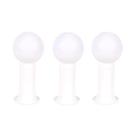 Poste Balizador Luminária Globo Jardim 35cm Branco Kit 3