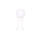 Poste Balizador Luminária Globo Sítio Jardim 35cm Branco