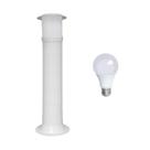 Poste Balizador Luminária Sítio Jardim 75cm Branco + Lâmpada