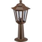 Poste Balizador para Jardim Colonial Marrom 18x44cm Dital Luminária de Chão Linha Grega Poste Balizador para Jardim Colonial Marrom 18x44cm Dital Luminária de Chão Linha Grega