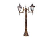 Poste Chinês para Jardim de Alumínio 02 Luminárias 1,13m