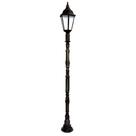 Poste Colonial de Jardim Blumenau Alumínio Fundido 246cm Preto Fosco