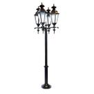 Poste Colonial de Jardim Londres 4 Luminárias Alumínio 252cm