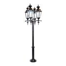 Poste Colonial De Jardim Londres 4 Luminárias Alumínio 252Cm